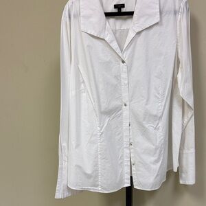 Talbots Crisp White Collared Blouse